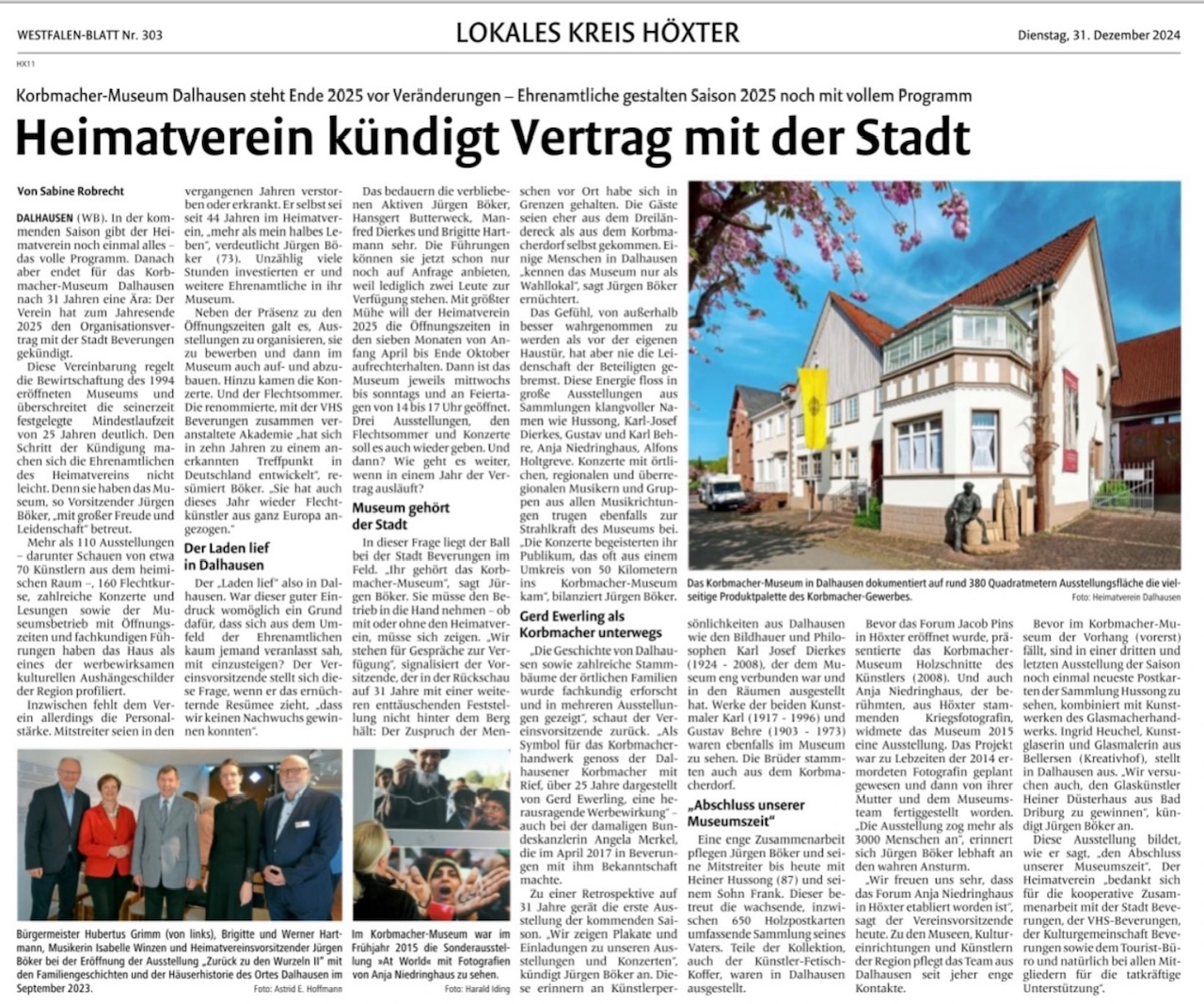 Heimatverein Kündigt Stadt Beverungen